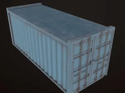Shipping Container - PBR Game Ready Low-poly 3D model