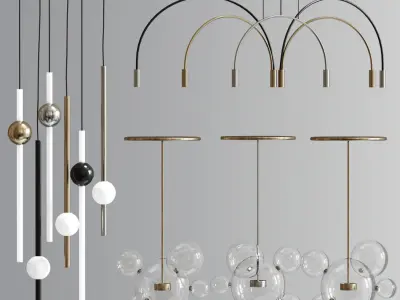 Modern Ceiling Chandelier Pendant Collection 3D model