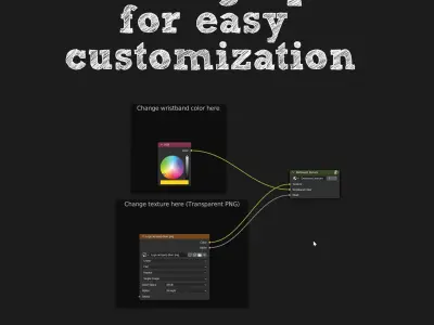 Silicone Wristband Low-poly 3D model