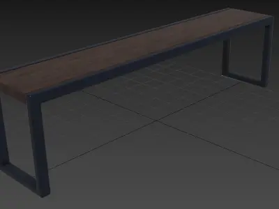 Bench  M11 Low-poly 3D model