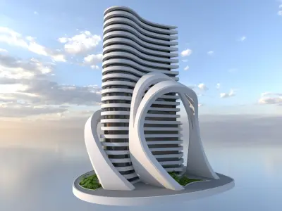 Sci-Fi Futuristic Buildings - High-Quality Pack 3D model