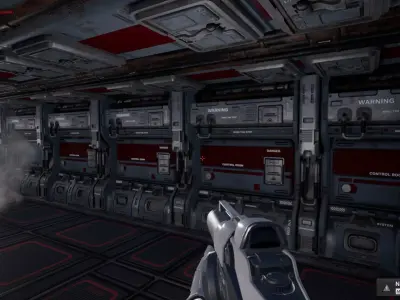 sci fi corridor Low-poly 3D model