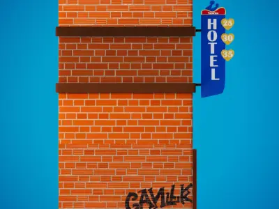 Hotel Cartoon Simple  3D model