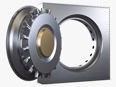 Bank Vault Door v 4 3D model