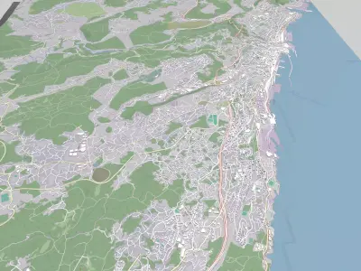 Cityscape Rijeka Croatia 3D model