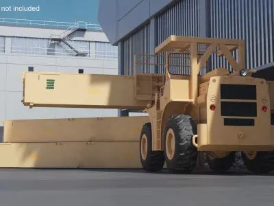  Stacked Missile Canisters and Tactical Hauler Sand 