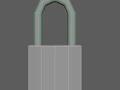 A pair of locks combination lock and normal lock Low-poly 3D model