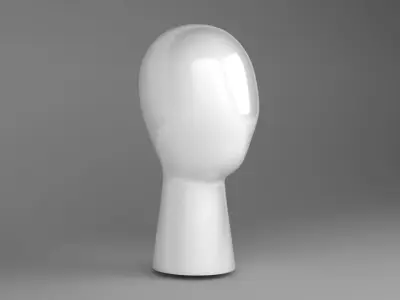 Head Display Stand white 3D model