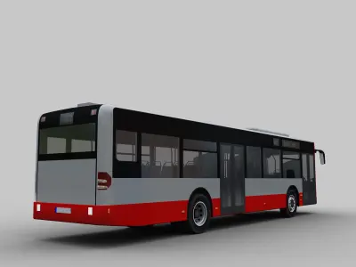Mercedes Benz Citaro O530  Bus with Lowpoly interior  Low-poly 3D model