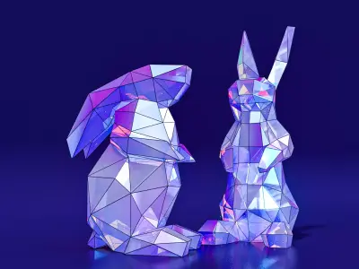 rabbit Low-poly 3D model
