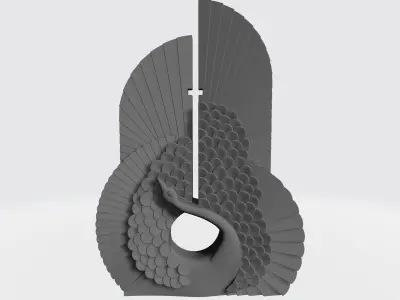 swan monument 3D model