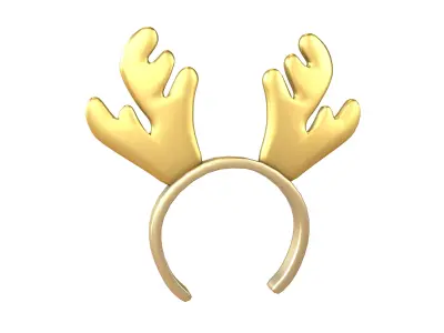 Rudolf Headband v1 004 Low-poly 3D model
