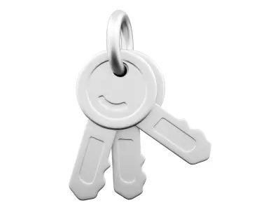 3D Door keys 3D model