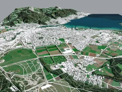 Cityscape Thun Switzerland  3D model