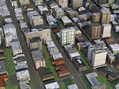 City 86 Low-poly 3D model