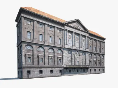 Building Facades BUNDLE2 Low-poly 3D model