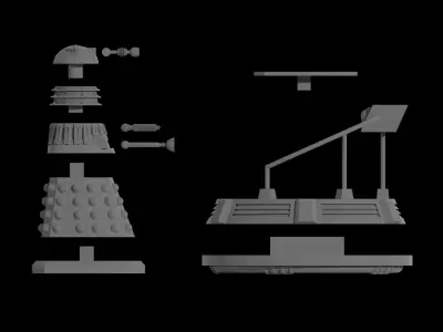 05 D-A-L-E-K Hoverbout - 32MM Miniature - 3D print model