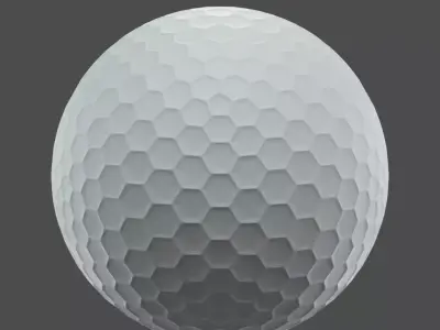 Golf ball 3d model Low-poly 3D model