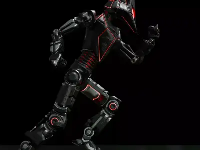 Sci-Fi Red Robot 3D model