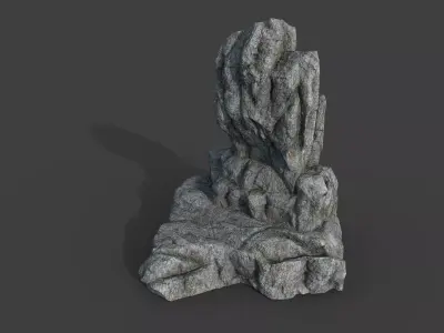 Cliff Rock 2-6 Low-poly 3D model