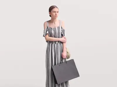 Humano 12- Collection 2208 - SHOPPING PEOPLE - 12 x 3D models  3D model