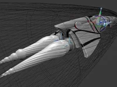 Spaceship - Keeper - Blue Version 3D model