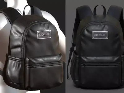 Backpack Black Generic bag baggage  3D model