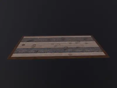 Front Door Floor Mat 3D Model Low-poly 3D model