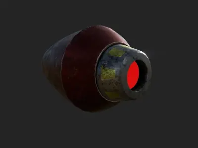 Protoman Mega Buster - Hand Cannon - SciFi Blast Weapon Low-poly 3D model