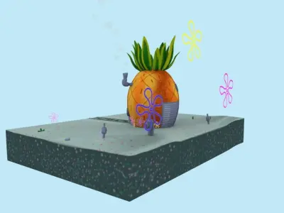 sponge bob house 3D model