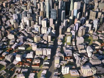 City 21 Low-poly 3D model