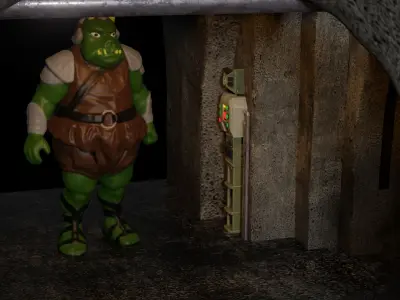 Jabbas Throne Room - Set 7EF - Prison Area 1-18 scale 3D print model