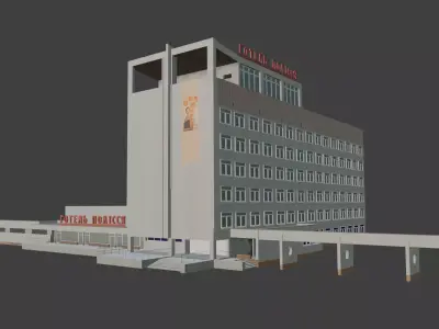Hotel Polissya Before Pripyat 1986 3D model