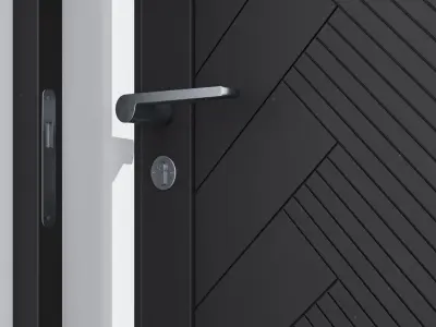 Aluminium door 199 3D model