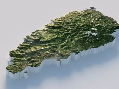 Saint Lucia Terrain Country 3D model