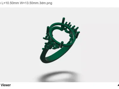 Women Ring With Oval Cut Center  3D print model