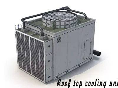 Rooftop Air Conditioner Unit Low-poly 3D model