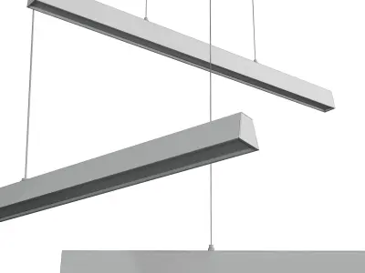 Blackjack Lighting Flair Kitchen Island Linear LED Pendant Low-poly 3D model