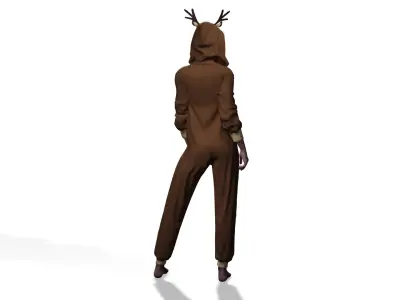 Free Raindeer PJ Free low-poly 3D model