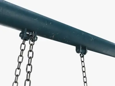 Tire swing outdoor 02 3D model