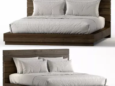 Coimbra platform bed by Furniture of America 3D model