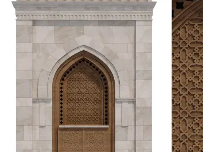Arabic turkish islamic architectural element set 505 3D model