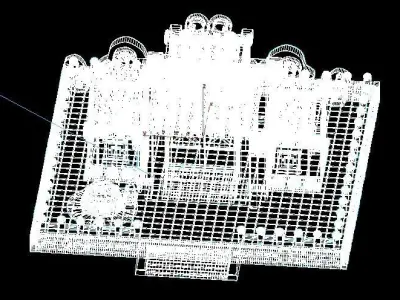 Cartoon Oriental architecture 3D model purchase