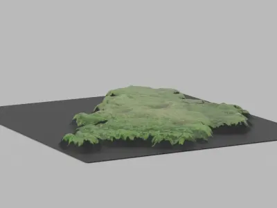 Belgium Map Country Low-poly 3D model