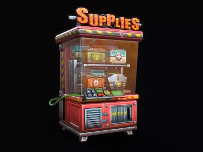 Stylized Supply Machine Low-poly 3D model