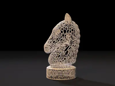 Chess knight 3D print model