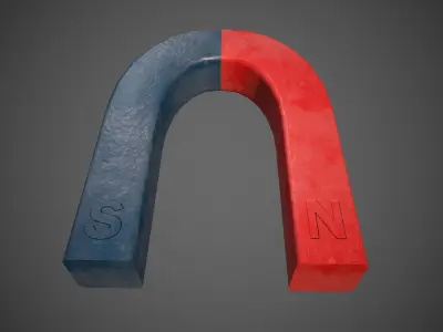 Magnet Low-poly 3D model