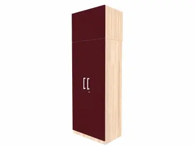 Wardrobe Door 900 W Wardrobe with Drawer Low-poly 3D model