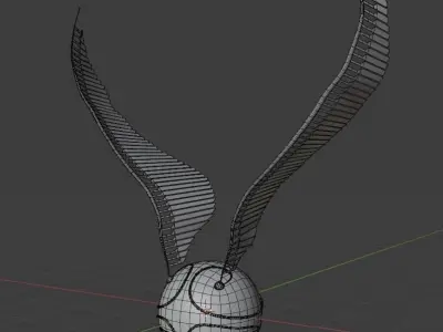 Harry Potter Golden Snitch Ball 3D model