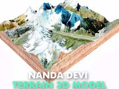 Nanda Devi Uttarakhand India 3D model